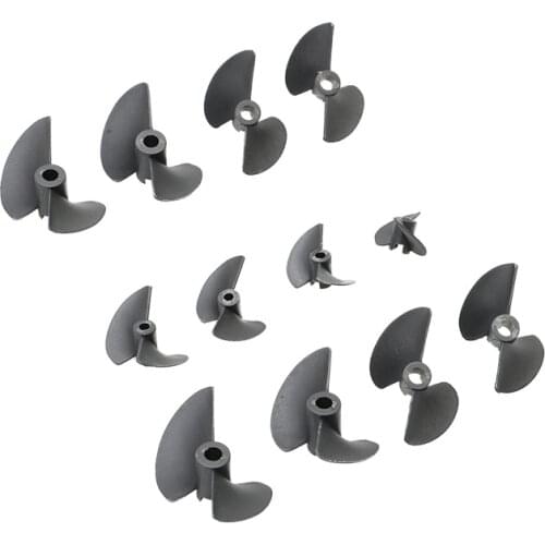 6PCS Marine Use Two-bladed Propellers Dia 27/30/32/35/38/40/45/47mm Nylon Paddle Aperture 3/3.17/4/4.18mm Mini Props for RC Boat