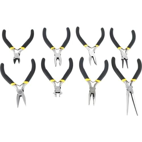 8Pcs/Set Jewelry Pliers Needle Round Bent Nose Beading Making Diy Craft Tool Kit