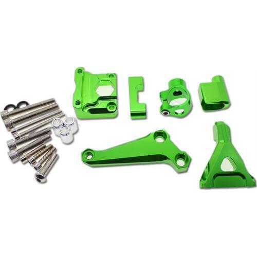 Aluminum Motorcycle Adjustable Steering Stabilizer Damper Mounting Bracket Support Kit For Kawasaki Z300 Z250 2015 - 2016