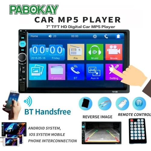 For2 din Car Radio 7" HD Autoradio Multimedia Player 2DIN Touch Screen Auto audio Stereo MP5 Bluetooth USB TF FM Camera