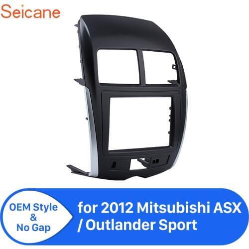 Seicane 173*98/178*100/178*102mm 2 Din Car Stereo Fascia Panel Frame Trim Kit for Mitsubishi ASX Outlander Sport
