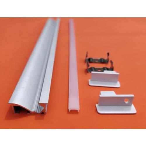 Free Shipping 50M/Lot 2M Led Strip Aluminum Channel with Cover Clips and End Caps,Strip Light Covering for Home Decoration