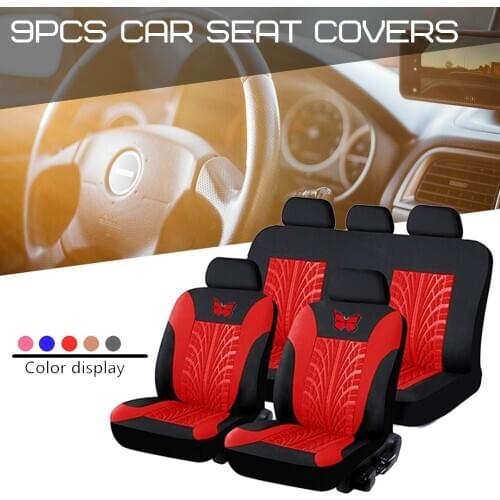 9/4/2Pcs Auto Seat Covers Headrest Cover Decor Car Truck SUV Van Protectors Front & Rear Row