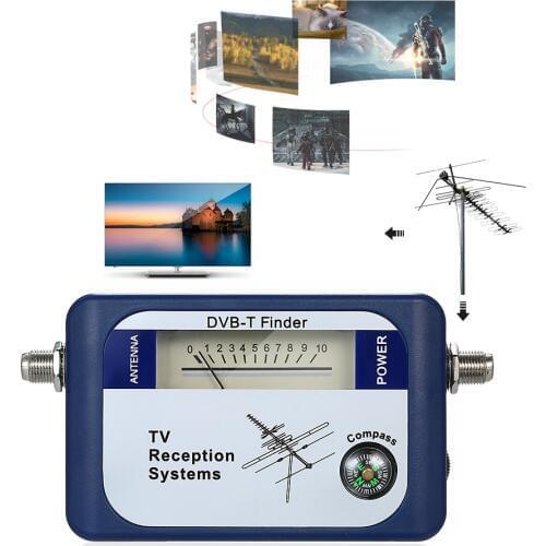 DVB-T Digital Satellite Signal Finder Meter Aerial Terrestrial TV Antenna with Compass TV Reception Systems
