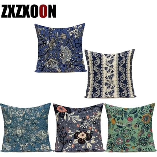 Decorative Throw Pillows Case Flower Mandala Geometric Plant Polyester Sofa Home Cushion Cover Capa De Almofadas
