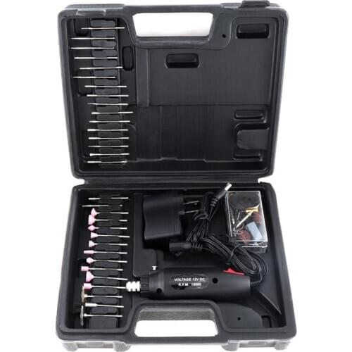 60Pcs/Set 110 / 220V Mini Rechargeable Electric Grinder With Various Wheelhead And Steel Wire Brush For Polishing Us Plug