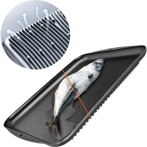 Fast Defrosting Tray Thaw Frozen Food Meat Fruit Quick Aluminum Alloy Steel Plate Board Safe Natural Thaw Frozen Food Meat Fruit