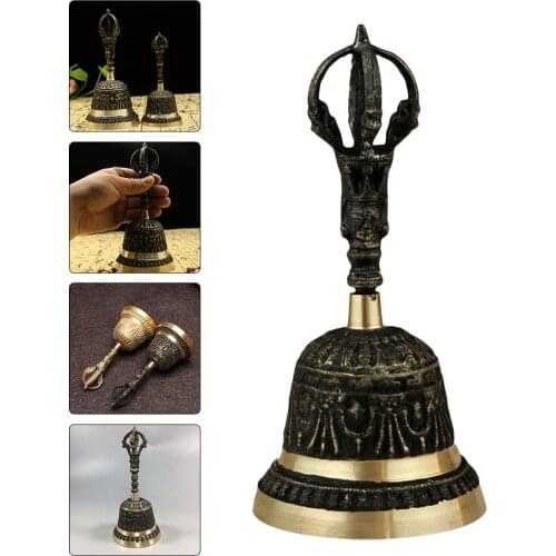 Handle Hand Bell Metal Decorative Bell Tabletop Copper Handbell For Home