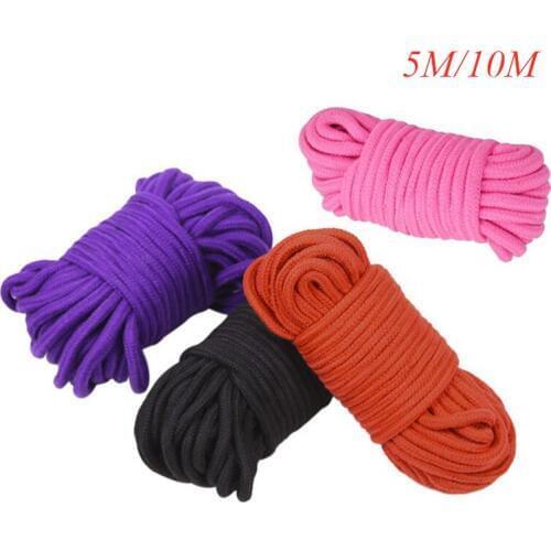 5M/10M Soft Cotton Rope BDSM Bondage Shibari Restraints,Rope Cord Binding Binder Restraint, Cosplay Adult Sex Toys For Couples