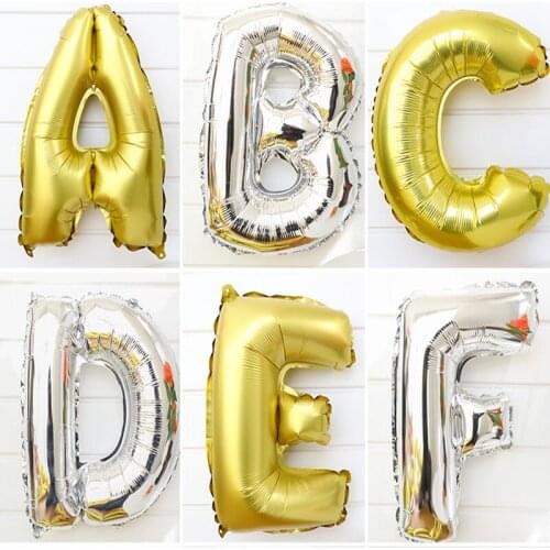Letter Balloons Baby Shower Decorations Anniversaire Fille Wedding Mariage Name Ballon Lettre Happy Birthday Balloon Aid Mubarak