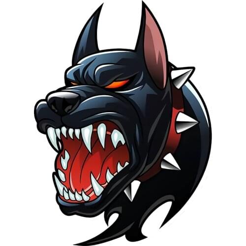 RuleMylife Hell Dog Head Creativity Motorcycle Car Stickers Decal Anime Cute Car Accessories Decoration Pegatinas Para Coche