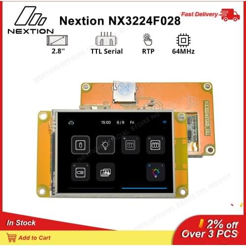 Nextion NX3224F028 2.8” Discovery Series HMI Resistive Touch Display Module Free Simulator Debug Support Assignment Operator