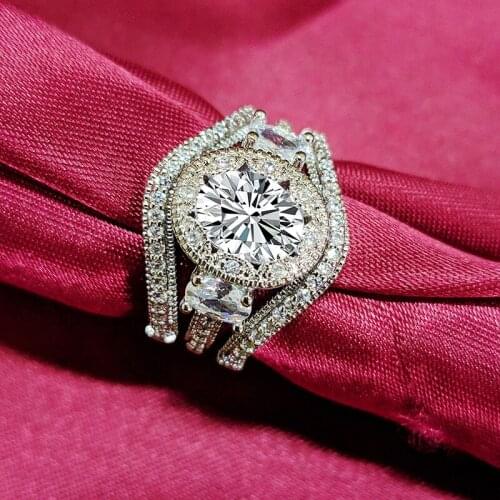 2021 new luxury oval 925 sterling silver wedding ring set for women lady anniversary gift drop shipping Valentines Day R5077X