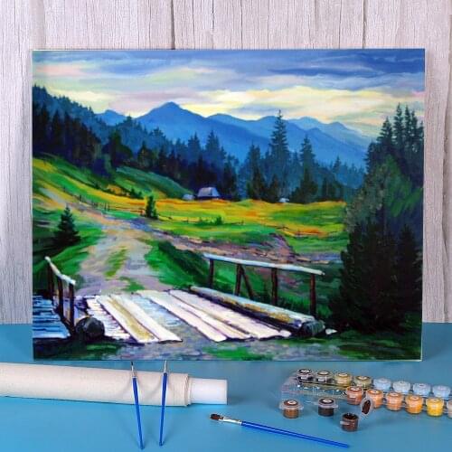 Landscape Cloudy Day Painting By Numbers Set Acrylic Paints 50*70 Picture By Numbers Photo Home Decoration For Adults Art