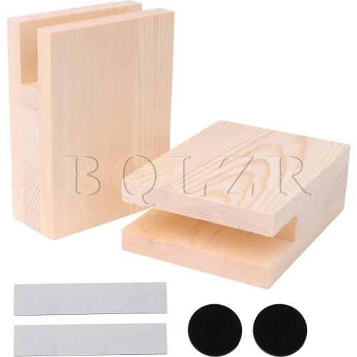 2PCS 2x10CM Groove Wood Furniture Lifter Bed Sofa Table Risers Add 10cm BQLZR