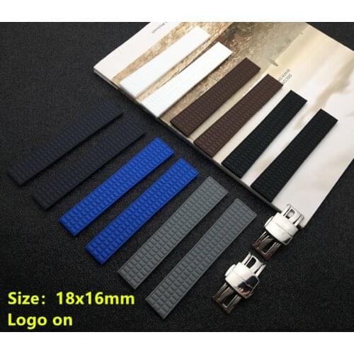 Watchband 18mm soft Rubber silicone Watch band for Patek strap for Philippe belt Ladies Aquanaut 5067A 491PTK tools logo on