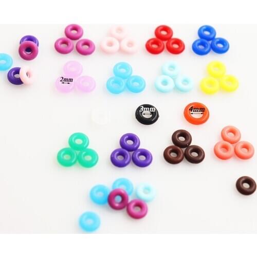 2/3/4mm Hole 6mm Fixed Rope Bracelet Antislip Positioning Rubber Beads Clip Safety Stopper Beads DIY Jewelry Making Findings