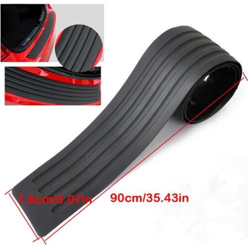 Universal Car Rear Bumper Sill/Protector Plate Rubber Cover Guard Trim Pad for Skoda Octavia Fabia Rapid Superb Yeti Roomster
