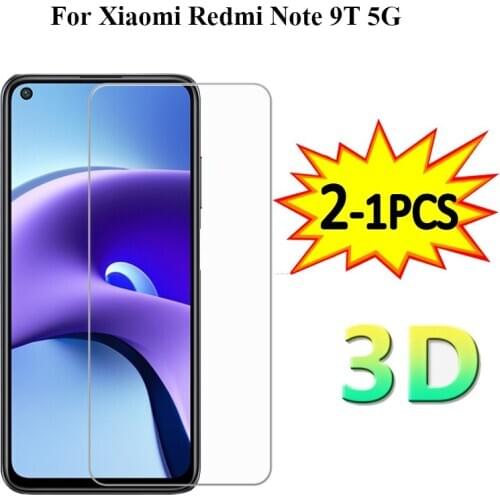 2-1PC Tempered Glass For Xiaomi Redmi Note 9T 5G Screen Protector For Xiami Redme Redmi Note 9T M2007J22G Glass Phone Cover Film