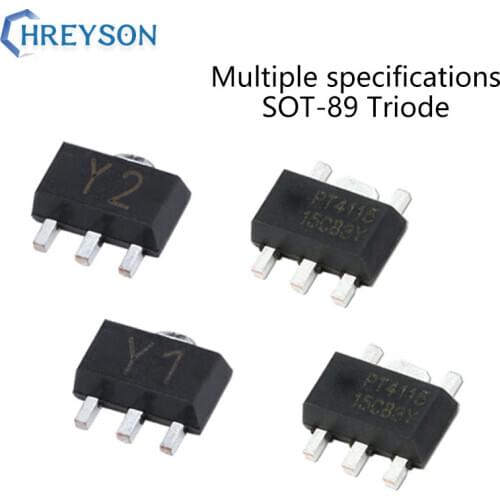 10Pcs SMD PNP Transistor NPN Power Triode MCR100-8 ME6206A30PG PJ1150UB33 PT4115 SS8550 Y2 TL431 XC6203E332PR SS8050 Y1 SOT-89