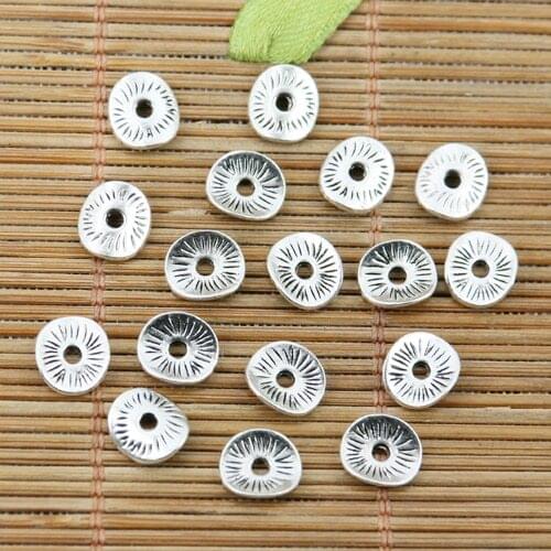 100pcs tibetan silver color textured curled bead cap design EF2339