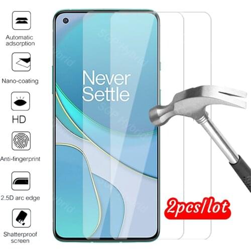2pcs tempered glass for oneplus 8t screen protector on for oneplus 8 t oneplus8t one plus 8t t8 phone HD protective film