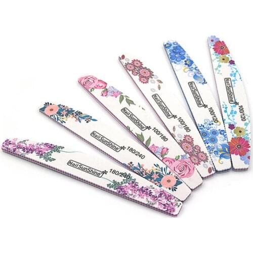 100 pcs/lot high quality salon nail file white printed nail file eva nail file 180/240 100/180 100/120