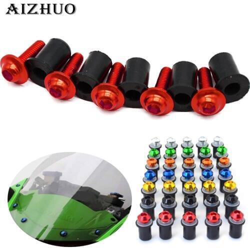 5pcs 6mm Universal Windscreen Windshield Bolts Screw For Honda CBR1100XX CBR300R CB300F FA CBR500R CB500F X