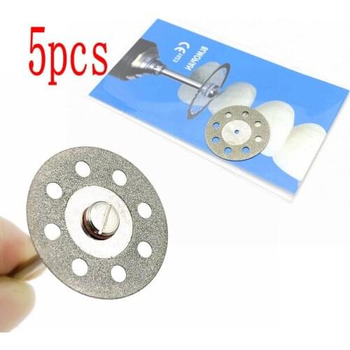 5pc/set Dental Thin Double Sided Sand Diamond Cutting Disc for Separating Polish Ceramic Teeth Whitening
