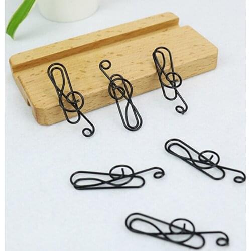 6PCS/LOT Musical notation Pin Folder t06 School Stationery Bow H0040 Metal Paper Clip
