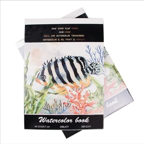 300g A4 Watercolor Paper 30 Sheets Glue Sealed Watercolor Book Sketch Paper Notepad For Painting Drawing School Art Supplies