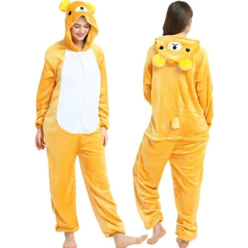 Fleece Onesies Pajamas Unisex Winter Warm Stitch Unicorn One Piece Plush Sleepwear Cartoon Women Men Kids Animal Cosplay Costume