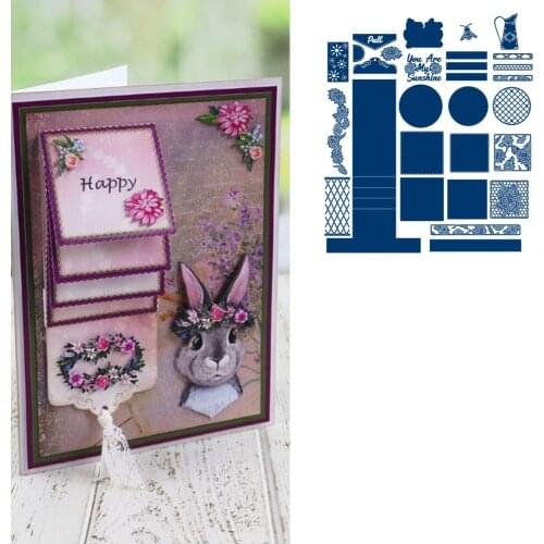 Waterfall Cardshape +Metal Cutting Dies for DIY Scrapbooking Crafts Dies Cut Stencils Maker Photo Album Template Handmade 2021