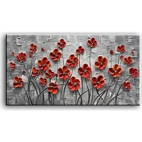 Oil Painting Decor Money tree Art handmade Modern Canvas on Palette knife Tree 3D Flowers Paintings Home living room 20180113