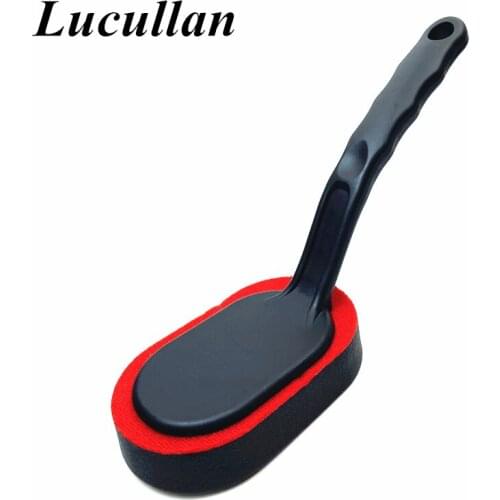 Lucullan Car Tire Wax Polishing Sponge Brush Tyre Wheel Wash Cleaning Tools For Auto Motorcycle Vehicle Rims Maintenance