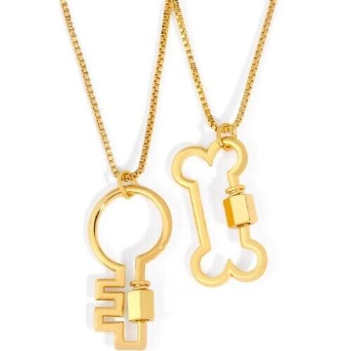 Key multicolor micro pave cz zircon cubic zirconia necklace copper Clavicle gold plated Snake Chain Choker Pendant gcg2