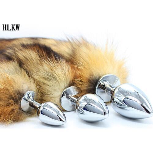 New Fox tail Anal Plug Anal Butt Plug Vaginal G-spot Stimulation Backyard Bead Sexy Butt Plug Adult Sex Toy role-playing Toy
