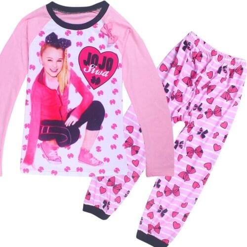 New Spring Autumn Children Cartoon Pajamas for Girls Siwa Teen Clothing Set Nightgown Trolls Pyjamas Kids Clothes 4-12Y