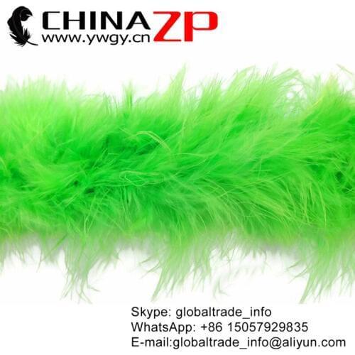 Wholesale and Retail from CHINAZP Factory 50yards/lot 20g Dyed Lemon Green Marabou Feathers Boas