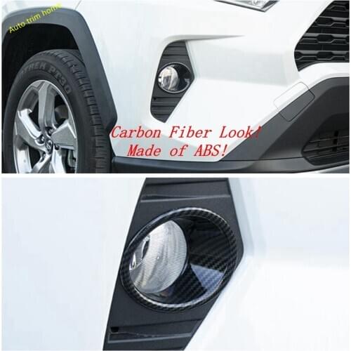 Lapetus Front Head Fog Lamps Lights Decoration Ring Cover Trim Fit For TOYOTA RAV4 RAV 4 XA50 2019 - 2021 Auto Accessories / ABS