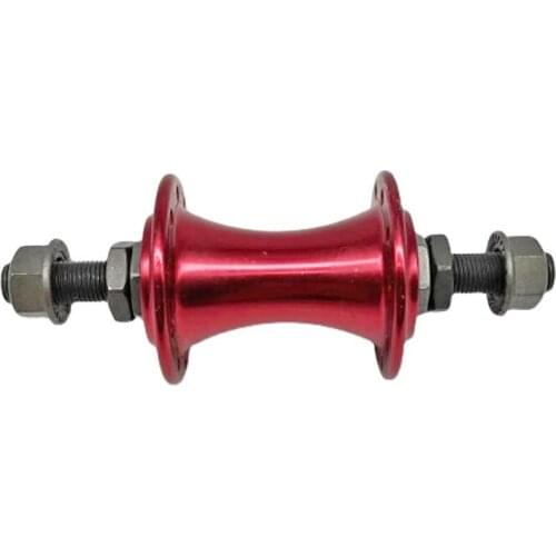 Folding Bike Front Hub 74mm 20Hole Aluminum Alloy Bead Hub Nut Fixed Locking Red 20H