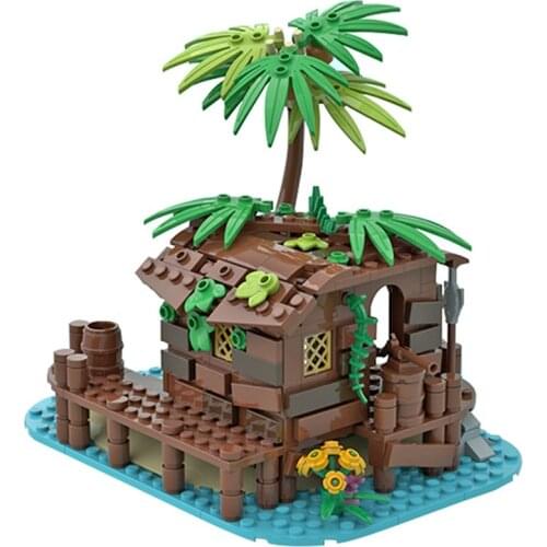 Pirate Shed Irates MOC Pirates Barracuda Bay for 21322 49016 Beach Hut Pirate Theme Series Ideas Model Building Blocks Brick Toy