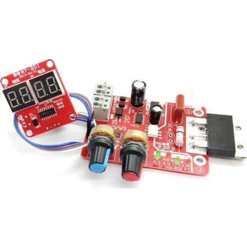 100A Invert Spot Welding Machine Control Board Adjustable Time Current Welder Transformer Controller Board With Digital Display
