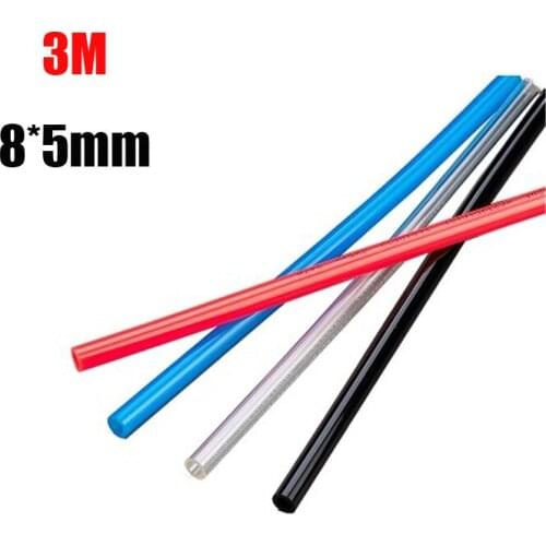 3 Meter 8*5mm Air Tubing Pneumatic Pipe Tube Hose PU Air Gas Pipe Hose Transparent Blue Red Black