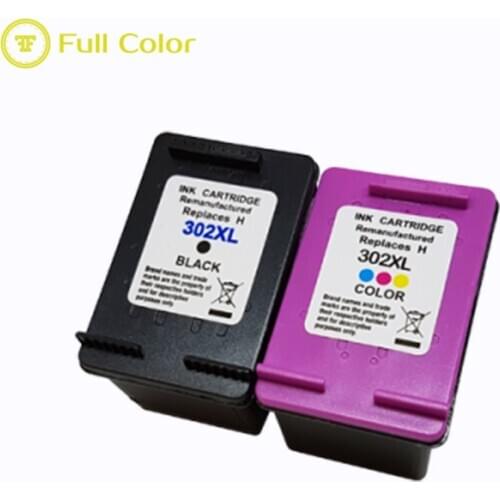 FULLCOLOR replacement ink cartridge 302 compatible for hp officejet 3830 3831 3832 3833 3834 3835 4650 4652 4654 4655 printer
