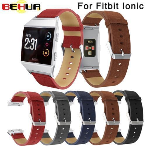 5 colors Watchband Strap For Fitbit Ionic Accessory Replacement Classic Leather Band Bracelet Adjustable watch Strap Wrist band