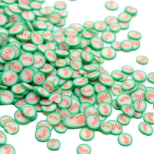 New Christmas Decoration Polymer Clay Candy Cane Sprinkles 6MM Round Shape Soft Clay Candy Cane Slice Confetti Fillers