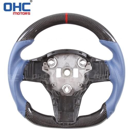 Carbon Fiber Steering Wheel compatible for Tesla Model 3