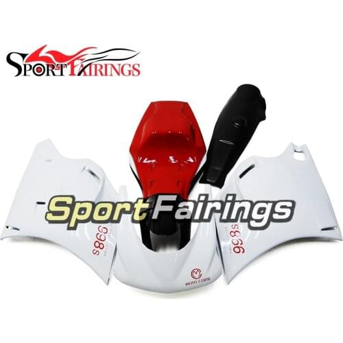 Fiberglass Racing Red White Fairings For Ducati 996 998 916 748 96 97 98 99 00 01 02 Motorcycle Fairing Kit Bodywork