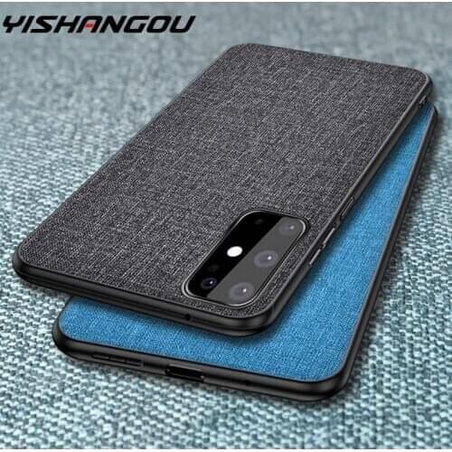 Fabric Cloth Phone Case For Samsung S20 FE A51 A71 S21 Ultra M51 M31 A31 S10 A50 A70 Slim Soft Bumper Hard PC Back Cover Coque